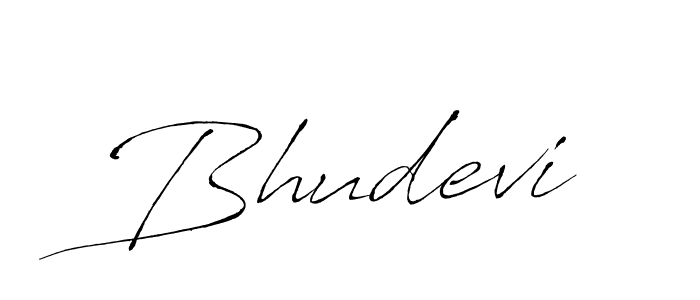 Design your own signature with our free online signature maker. With this signature software, you can create a handwritten (Antro_Vectra) signature for name Bhudevi. Bhudevi signature style 6 images and pictures png