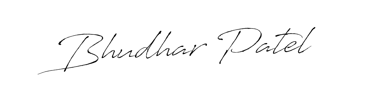 Make a beautiful signature design for name Bhudhar Patel. With this signature (Antro_Vectra) style, you can create a handwritten signature for free. Bhudhar Patel signature style 6 images and pictures png