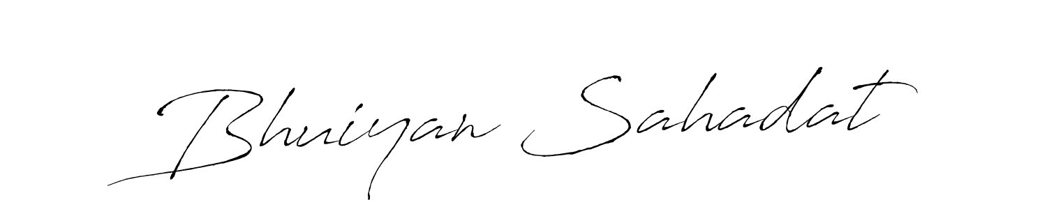 Design your own signature with our free online signature maker. With this signature software, you can create a handwritten (Antro_Vectra) signature for name Bhuiyan Sahadat. Bhuiyan Sahadat signature style 6 images and pictures png