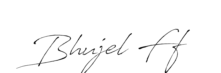 How to make Bhujel Ff name signature. Use Antro_Vectra style for creating short signs online. This is the latest handwritten sign. Bhujel Ff signature style 6 images and pictures png