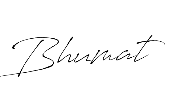 Use a signature maker to create a handwritten signature online. With this signature software, you can design (Antro_Vectra) your own signature for name Bhumat. Bhumat signature style 6 images and pictures png