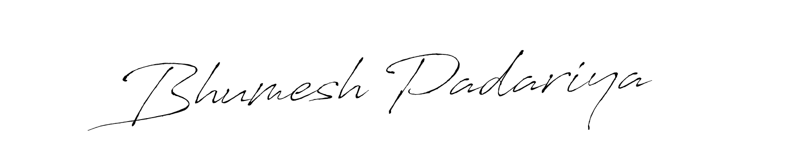 Also we have Bhumesh Padariya name is the best signature style. Create professional handwritten signature collection using Antro_Vectra autograph style. Bhumesh Padariya signature style 6 images and pictures png