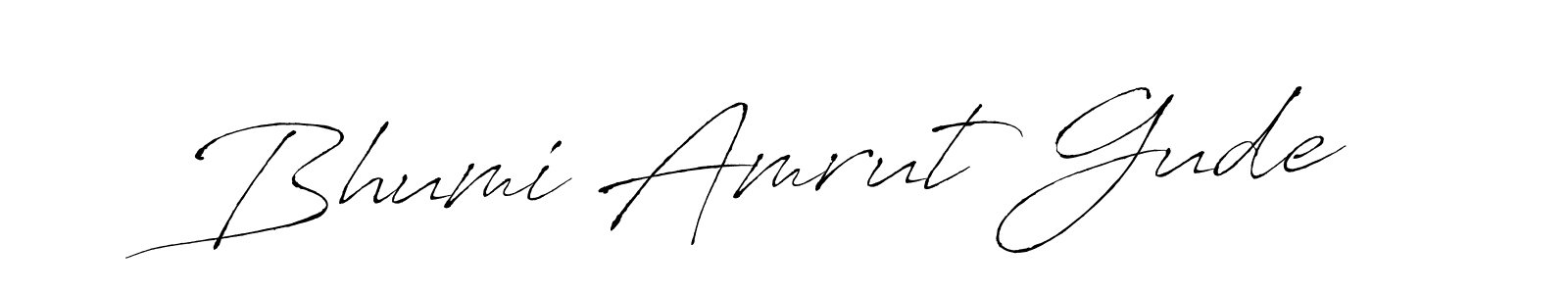 You should practise on your own different ways (Antro_Vectra) to write your name (Bhumi Amrut Gude) in signature. don't let someone else do it for you. Bhumi Amrut Gude signature style 6 images and pictures png