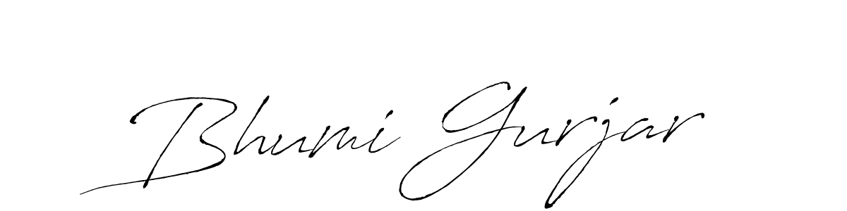 Bhumi Gurjar stylish signature style. Best Handwritten Sign (Antro_Vectra) for my name. Handwritten Signature Collection Ideas for my name Bhumi Gurjar. Bhumi Gurjar signature style 6 images and pictures png
