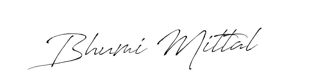 The best way (Antro_Vectra) to make a short signature is to pick only two or three words in your name. The name Bhumi Mittal include a total of six letters. For converting this name. Bhumi Mittal signature style 6 images and pictures png