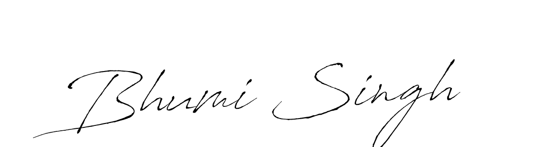 How to make Bhumi Singh signature? Antro_Vectra is a professional autograph style. Create handwritten signature for Bhumi Singh name. Bhumi Singh signature style 6 images and pictures png