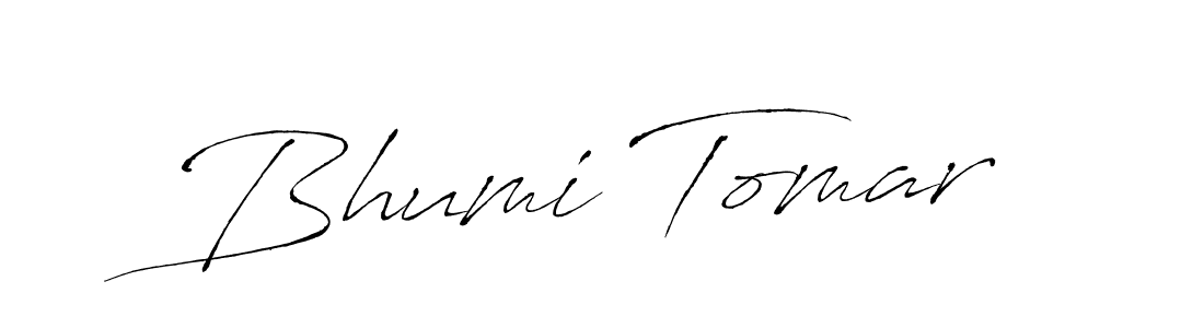 Bhumi Tomar stylish signature style. Best Handwritten Sign (Antro_Vectra) for my name. Handwritten Signature Collection Ideas for my name Bhumi Tomar. Bhumi Tomar signature style 6 images and pictures png