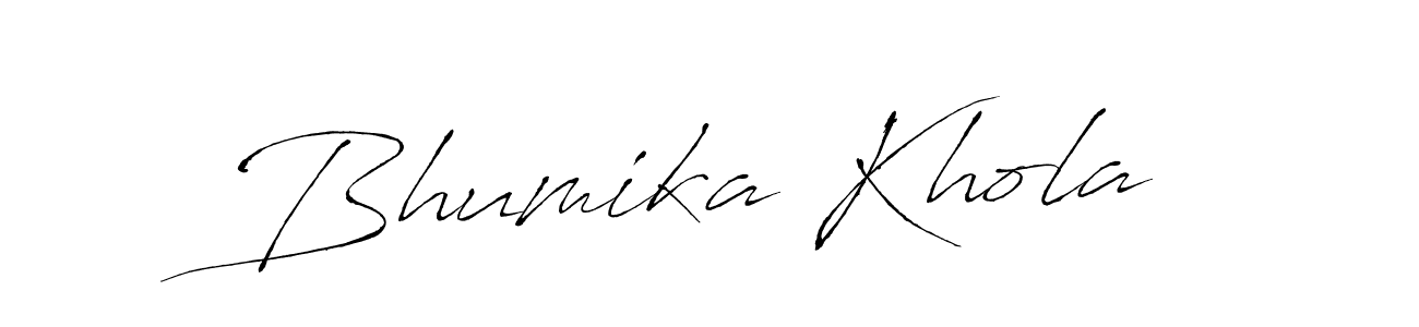 It looks lik you need a new signature style for name Bhumika Khola. Design unique handwritten (Antro_Vectra) signature with our free signature maker in just a few clicks. Bhumika Khola signature style 6 images and pictures png