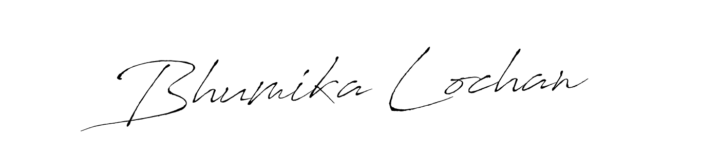 It looks lik you need a new signature style for name Bhumika Lochan. Design unique handwritten (Antro_Vectra) signature with our free signature maker in just a few clicks. Bhumika Lochan signature style 6 images and pictures png