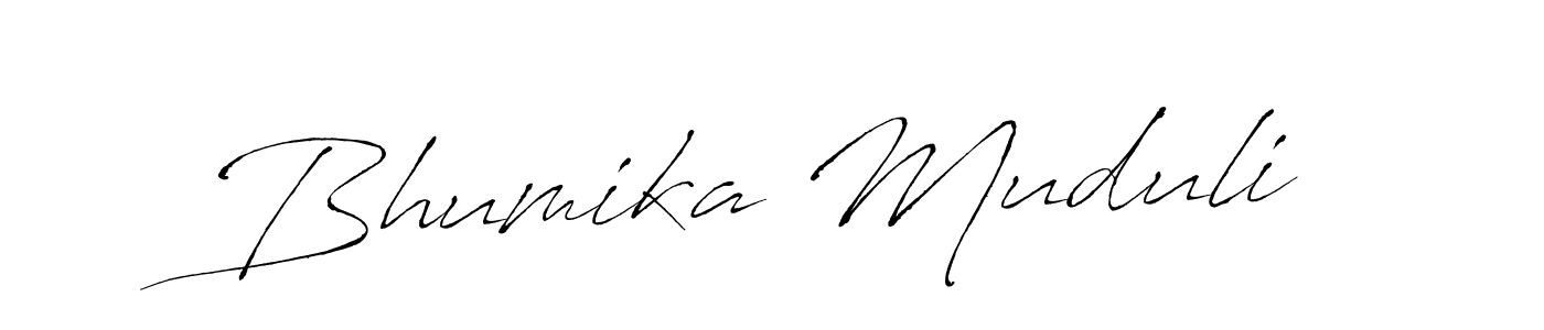 How to make Bhumika Muduli signature? Antro_Vectra is a professional autograph style. Create handwritten signature for Bhumika Muduli name. Bhumika Muduli signature style 6 images and pictures png