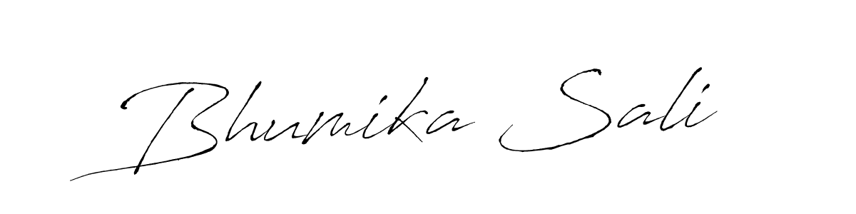 How to make Bhumika Sali name signature. Use Antro_Vectra style for creating short signs online. This is the latest handwritten sign. Bhumika Sali signature style 6 images and pictures png