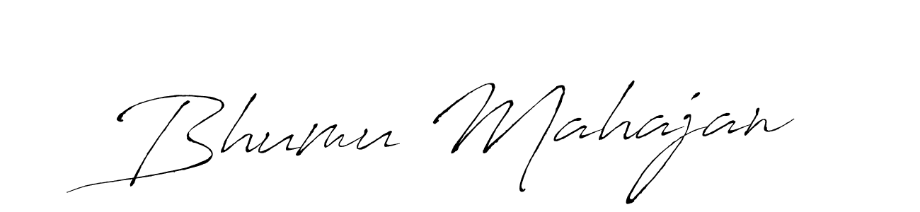 The best way (Antro_Vectra) to make a short signature is to pick only two or three words in your name. The name Bhumu Mahajan include a total of six letters. For converting this name. Bhumu Mahajan signature style 6 images and pictures png