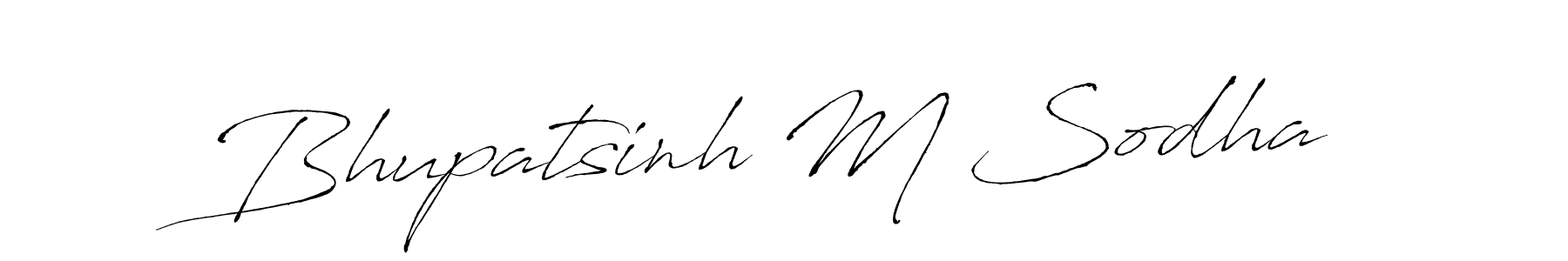 Design your own signature with our free online signature maker. With this signature software, you can create a handwritten (Antro_Vectra) signature for name Bhupatsinh M Sodha. Bhupatsinh M Sodha signature style 6 images and pictures png