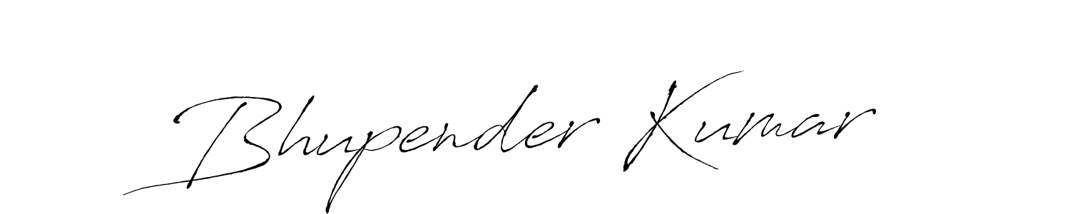 Create a beautiful signature design for name Bhupender Kumar. With this signature (Antro_Vectra) fonts, you can make a handwritten signature for free. Bhupender Kumar signature style 6 images and pictures png
