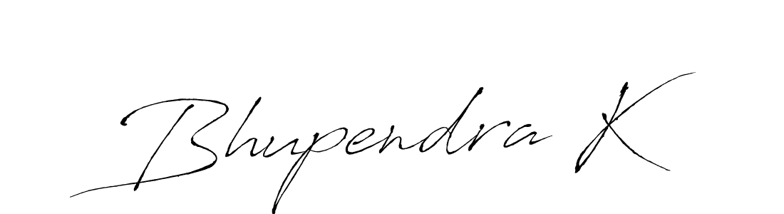 Make a beautiful signature design for name Bhupendra K. With this signature (Antro_Vectra) style, you can create a handwritten signature for free. Bhupendra K signature style 6 images and pictures png