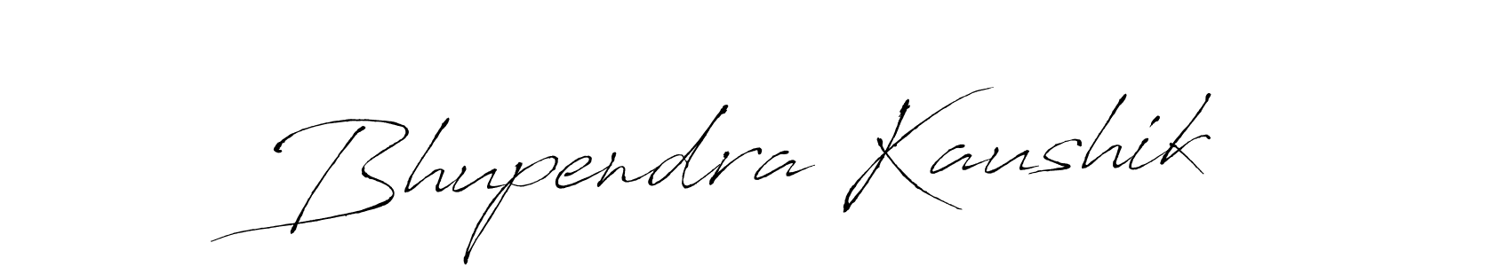 How to make Bhupendra Kaushik name signature. Use Antro_Vectra style for creating short signs online. This is the latest handwritten sign. Bhupendra Kaushik signature style 6 images and pictures png
