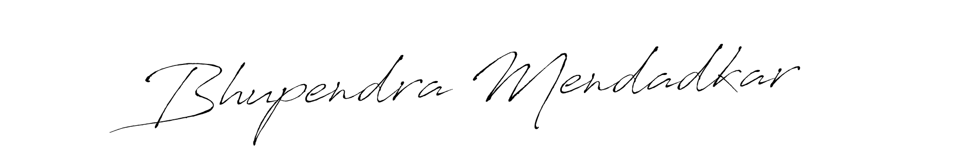 How to make Bhupendra Mendadkar name signature. Use Antro_Vectra style for creating short signs online. This is the latest handwritten sign. Bhupendra Mendadkar signature style 6 images and pictures png