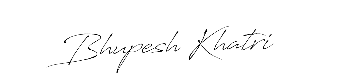 How to make Bhupesh Khatri name signature. Use Antro_Vectra style for creating short signs online. This is the latest handwritten sign. Bhupesh Khatri signature style 6 images and pictures png