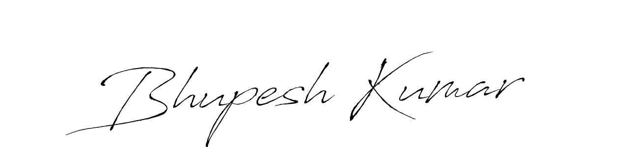 Make a beautiful signature design for name Bhupesh Kumar. With this signature (Antro_Vectra) style, you can create a handwritten signature for free. Bhupesh Kumar signature style 6 images and pictures png