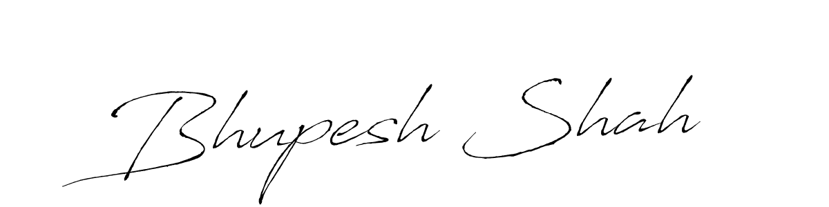 How to make Bhupesh Shah name signature. Use Antro_Vectra style for creating short signs online. This is the latest handwritten sign. Bhupesh Shah signature style 6 images and pictures png