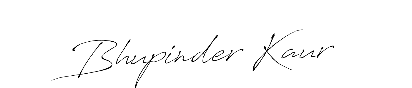 Make a beautiful signature design for name Bhupinder Kaur. With this signature (Antro_Vectra) style, you can create a handwritten signature for free. Bhupinder Kaur signature style 6 images and pictures png