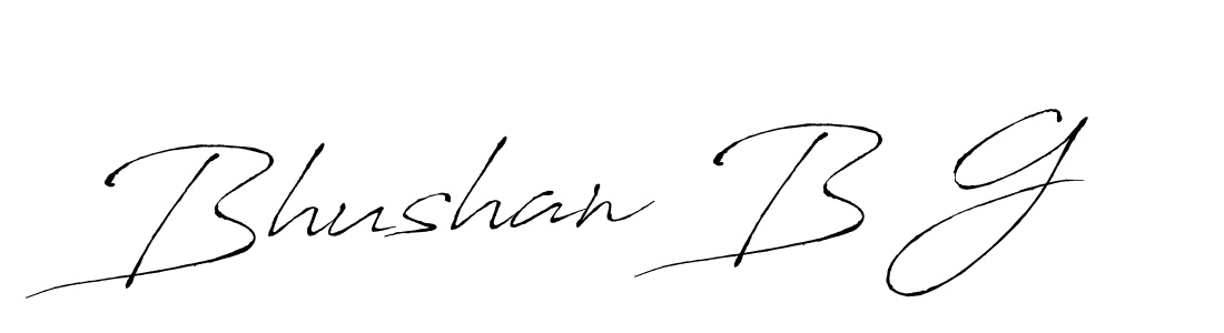 You should practise on your own different ways (Antro_Vectra) to write your name (Bhushan B G) in signature. don't let someone else do it for you. Bhushan B G signature style 6 images and pictures png