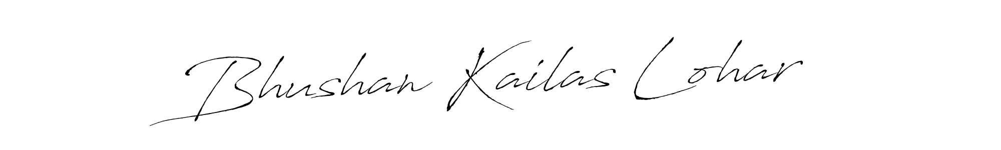 How to make Bhushan Kailas Lohar name signature. Use Antro_Vectra style for creating short signs online. This is the latest handwritten sign. Bhushan Kailas Lohar signature style 6 images and pictures png