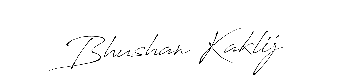 Design your own signature with our free online signature maker. With this signature software, you can create a handwritten (Antro_Vectra) signature for name Bhushan Kaklij. Bhushan Kaklij signature style 6 images and pictures png