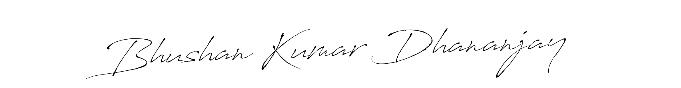 Create a beautiful signature design for name Bhushan Kumar Dhananjay. With this signature (Antro_Vectra) fonts, you can make a handwritten signature for free. Bhushan Kumar Dhananjay signature style 6 images and pictures png