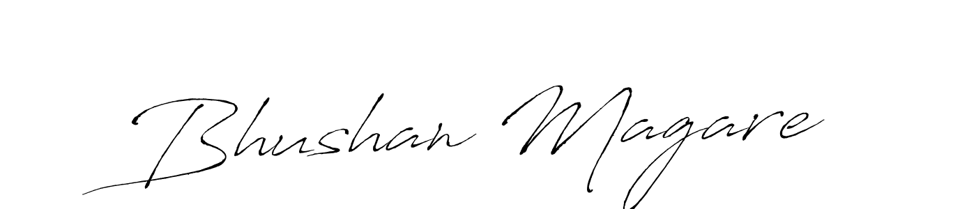 Design your own signature with our free online signature maker. With this signature software, you can create a handwritten (Antro_Vectra) signature for name Bhushan Magare. Bhushan Magare signature style 6 images and pictures png