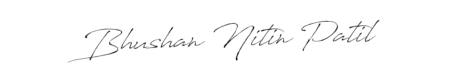 Bhushan Nitin Patil stylish signature style. Best Handwritten Sign (Antro_Vectra) for my name. Handwritten Signature Collection Ideas for my name Bhushan Nitin Patil. Bhushan Nitin Patil signature style 6 images and pictures png