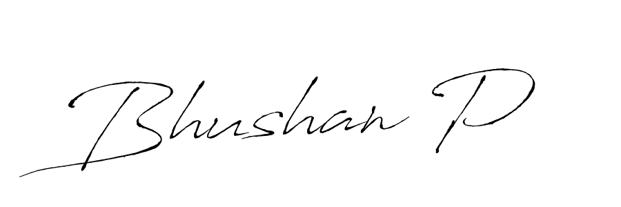 Bhushan P stylish signature style. Best Handwritten Sign (Antro_Vectra) for my name. Handwritten Signature Collection Ideas for my name Bhushan P. Bhushan P signature style 6 images and pictures png