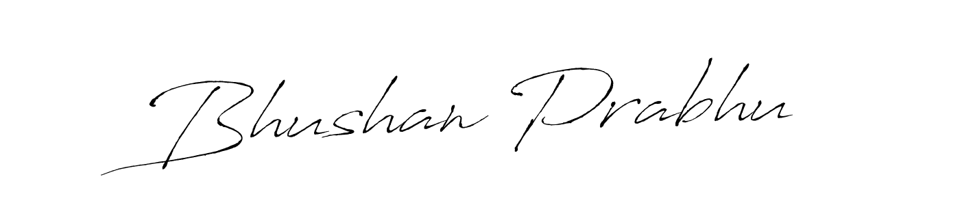 Create a beautiful signature design for name Bhushan Prabhu. With this signature (Antro_Vectra) fonts, you can make a handwritten signature for free. Bhushan Prabhu signature style 6 images and pictures png