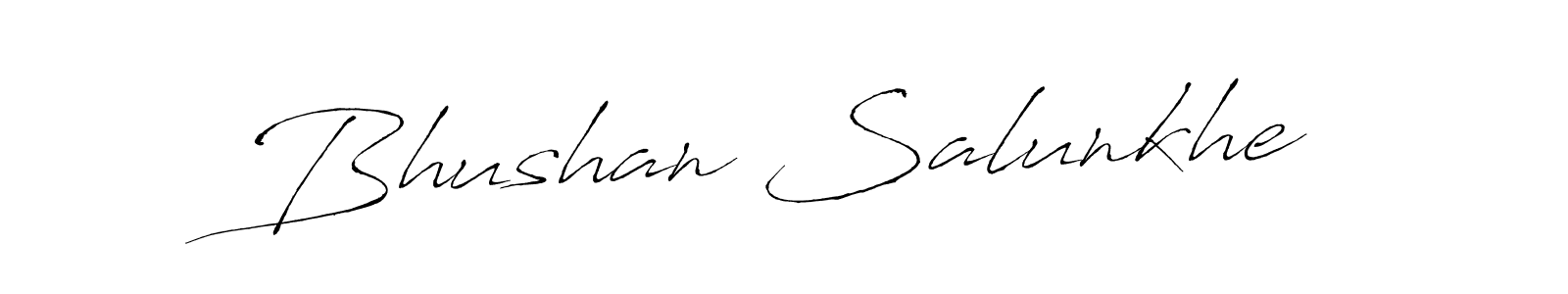 You should practise on your own different ways (Antro_Vectra) to write your name (Bhushan Salunkhe) in signature. don't let someone else do it for you. Bhushan Salunkhe signature style 6 images and pictures png