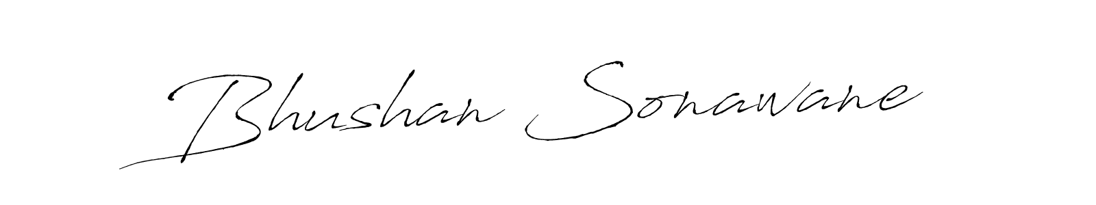 How to make Bhushan Sonawane name signature. Use Antro_Vectra style for creating short signs online. This is the latest handwritten sign. Bhushan Sonawane signature style 6 images and pictures png