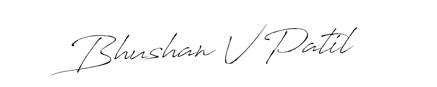 How to make Bhushan V Patil signature? Antro_Vectra is a professional autograph style. Create handwritten signature for Bhushan V Patil name. Bhushan V Patil signature style 6 images and pictures png