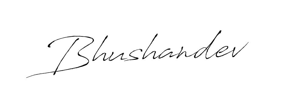 How to make Bhushandev name signature. Use Antro_Vectra style for creating short signs online. This is the latest handwritten sign. Bhushandev signature style 6 images and pictures png