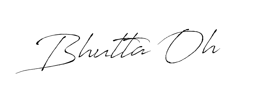 Make a beautiful signature design for name Bhutta Oh. With this signature (Antro_Vectra) style, you can create a handwritten signature for free. Bhutta Oh signature style 6 images and pictures png