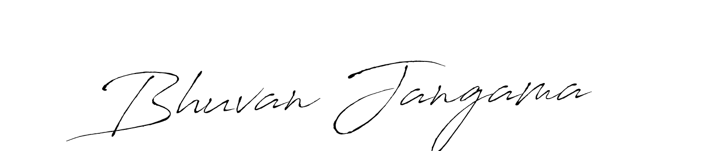 Design your own signature with our free online signature maker. With this signature software, you can create a handwritten (Antro_Vectra) signature for name Bhuvan Jangama. Bhuvan Jangama signature style 6 images and pictures png