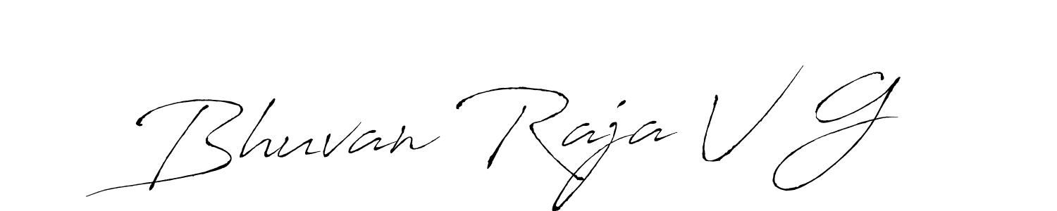 Create a beautiful signature design for name Bhuvan Raja V G. With this signature (Antro_Vectra) fonts, you can make a handwritten signature for free. Bhuvan Raja V G signature style 6 images and pictures png