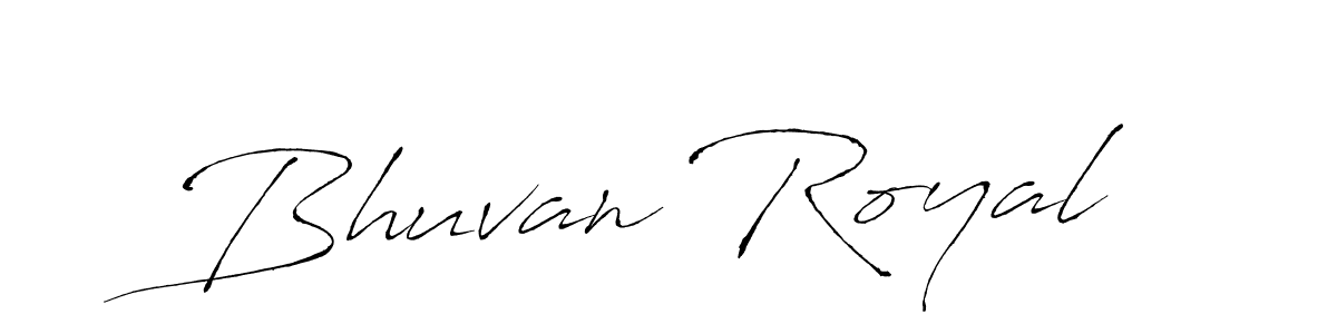 Make a beautiful signature design for name Bhuvan Royal. With this signature (Antro_Vectra) style, you can create a handwritten signature for free. Bhuvan Royal signature style 6 images and pictures png
