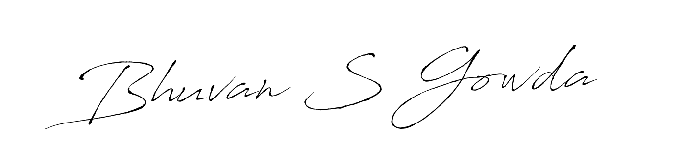 Design your own signature with our free online signature maker. With this signature software, you can create a handwritten (Antro_Vectra) signature for name Bhuvan S Gowda. Bhuvan S Gowda signature style 6 images and pictures png