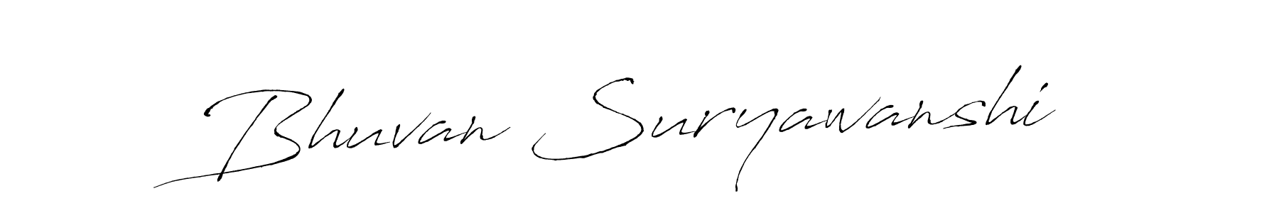 How to make Bhuvan Suryawanshi signature? Antro_Vectra is a professional autograph style. Create handwritten signature for Bhuvan Suryawanshi name. Bhuvan Suryawanshi signature style 6 images and pictures png