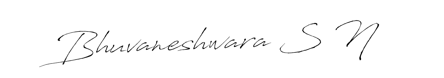 Create a beautiful signature design for name Bhuvaneshwara S N. With this signature (Antro_Vectra) fonts, you can make a handwritten signature for free. Bhuvaneshwara S N signature style 6 images and pictures png