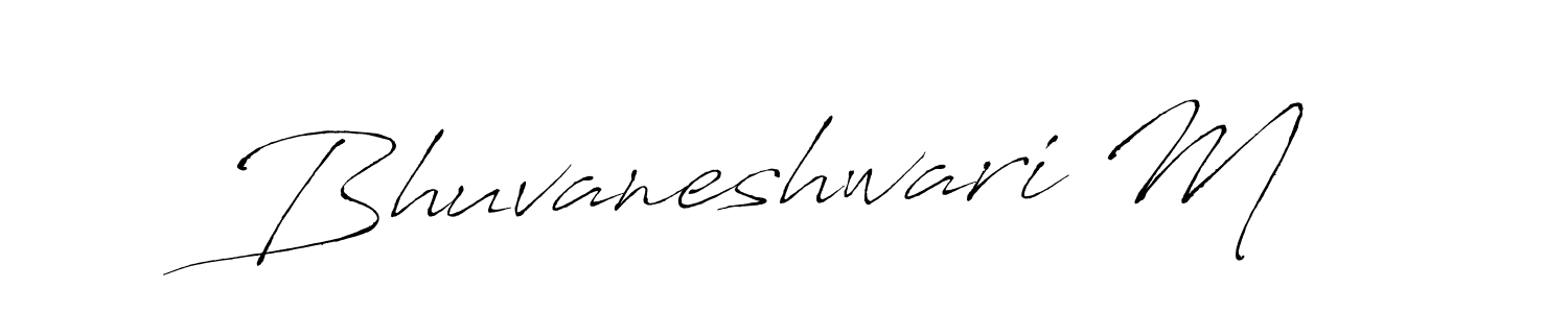 Make a beautiful signature design for name Bhuvaneshwari M. With this signature (Antro_Vectra) style, you can create a handwritten signature for free. Bhuvaneshwari M signature style 6 images and pictures png