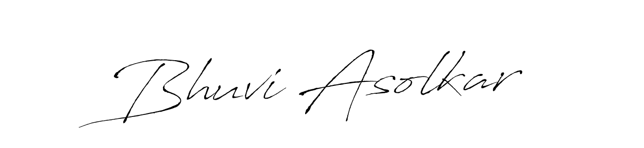 Make a beautiful signature design for name Bhuvi Asolkar. With this signature (Antro_Vectra) style, you can create a handwritten signature for free. Bhuvi Asolkar signature style 6 images and pictures png