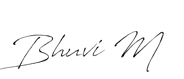 Create a beautiful signature design for name Bhuvi M. With this signature (Antro_Vectra) fonts, you can make a handwritten signature for free. Bhuvi M signature style 6 images and pictures png