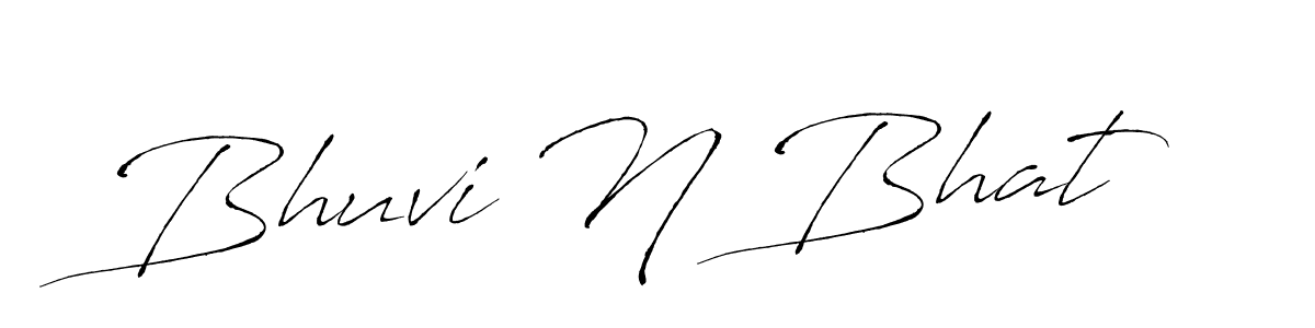 Create a beautiful signature design for name Bhuvi N Bhat. With this signature (Antro_Vectra) fonts, you can make a handwritten signature for free. Bhuvi N Bhat signature style 6 images and pictures png