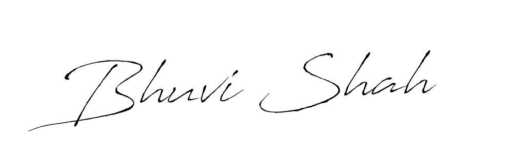 How to make Bhuvi Shah name signature. Use Antro_Vectra style for creating short signs online. This is the latest handwritten sign. Bhuvi Shah signature style 6 images and pictures png