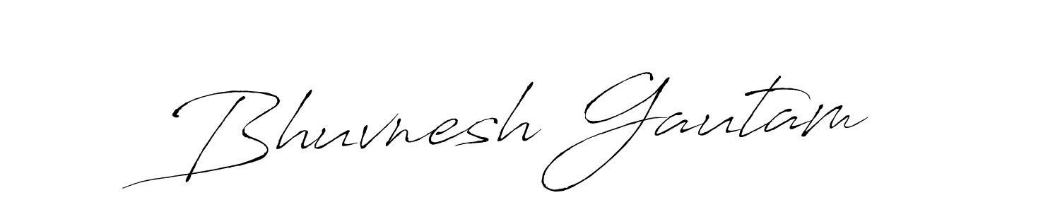 How to make Bhuvnesh Gautam name signature. Use Antro_Vectra style for creating short signs online. This is the latest handwritten sign. Bhuvnesh Gautam signature style 6 images and pictures png